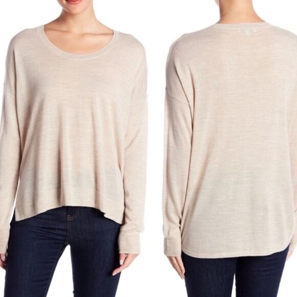 Madewell Southstar Merino Wool Pullover Beige Tan Top J4817 Size M - Picture 1 of 9